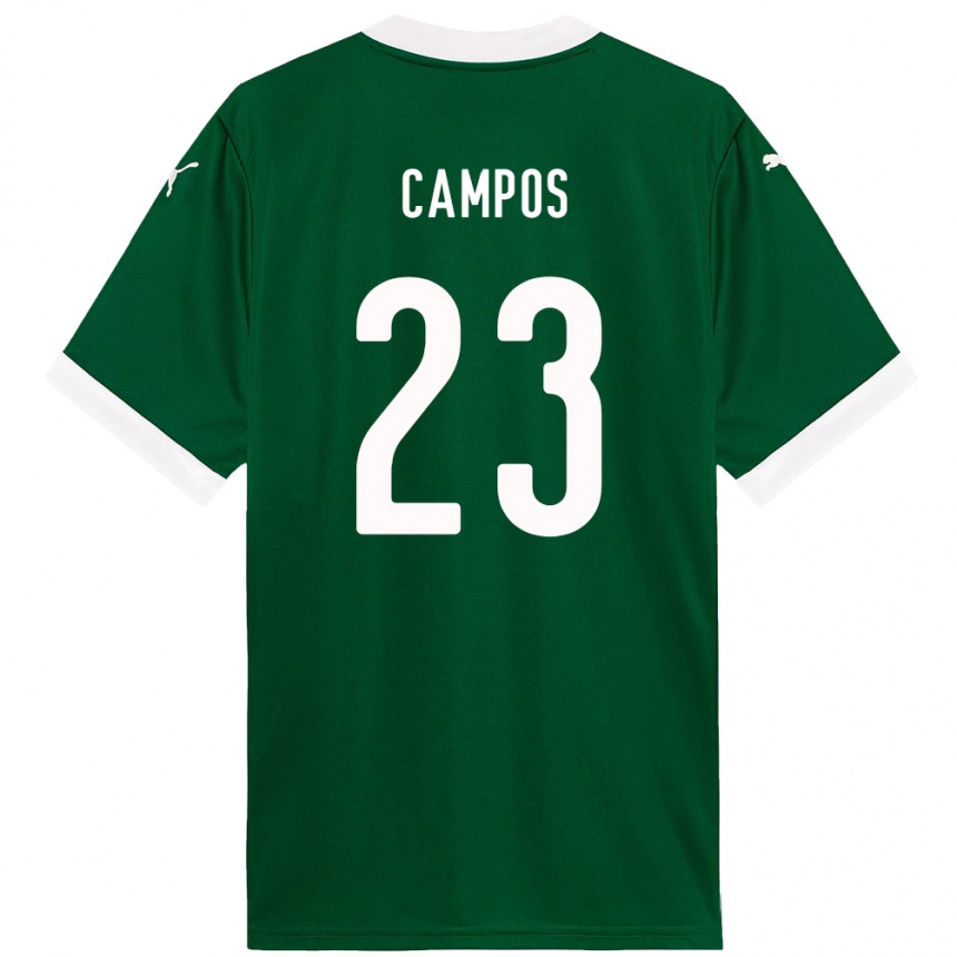 גברים כדורגל Victor Campos #23 לבן ירוק ג'רזי ביתית 2025/26