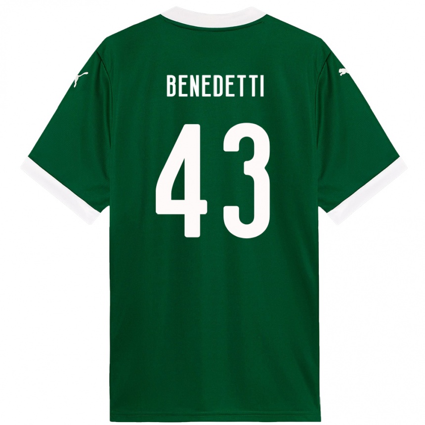 גברים כדורגל Luis Benedetti #43 לבן ירוק ג'רזי ביתית 2025/26