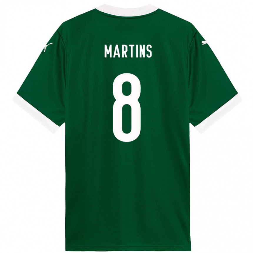 גברים כדורגל Diany Martins #8 לבן ירוק ג'רזי ביתית 2025/26