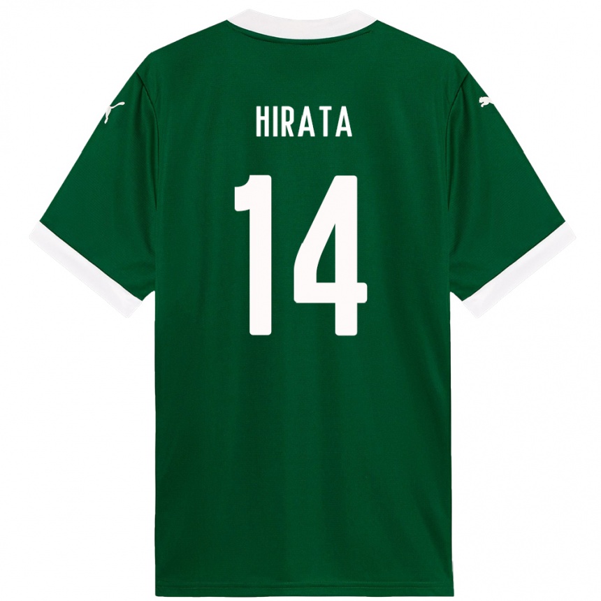 גברים כדורגל Bruna Hirata #14 לבן ירוק ג'רזי ביתית 2025/26