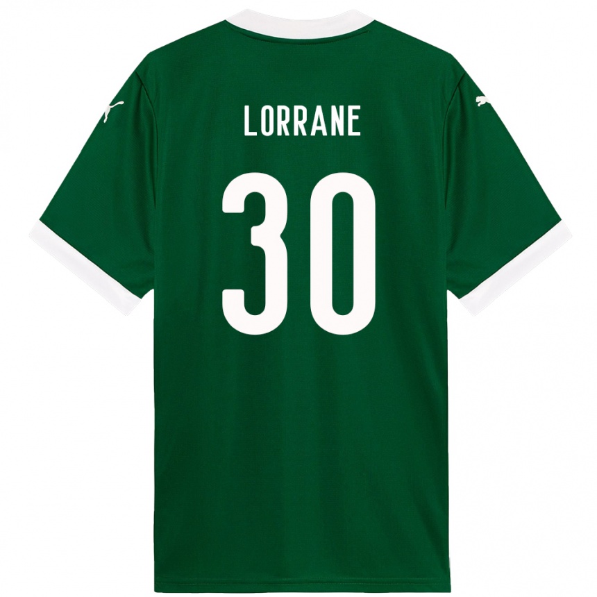 גברים כדורגל Lorrane #30 לבן ירוק ג'רזי ביתית 2025/26