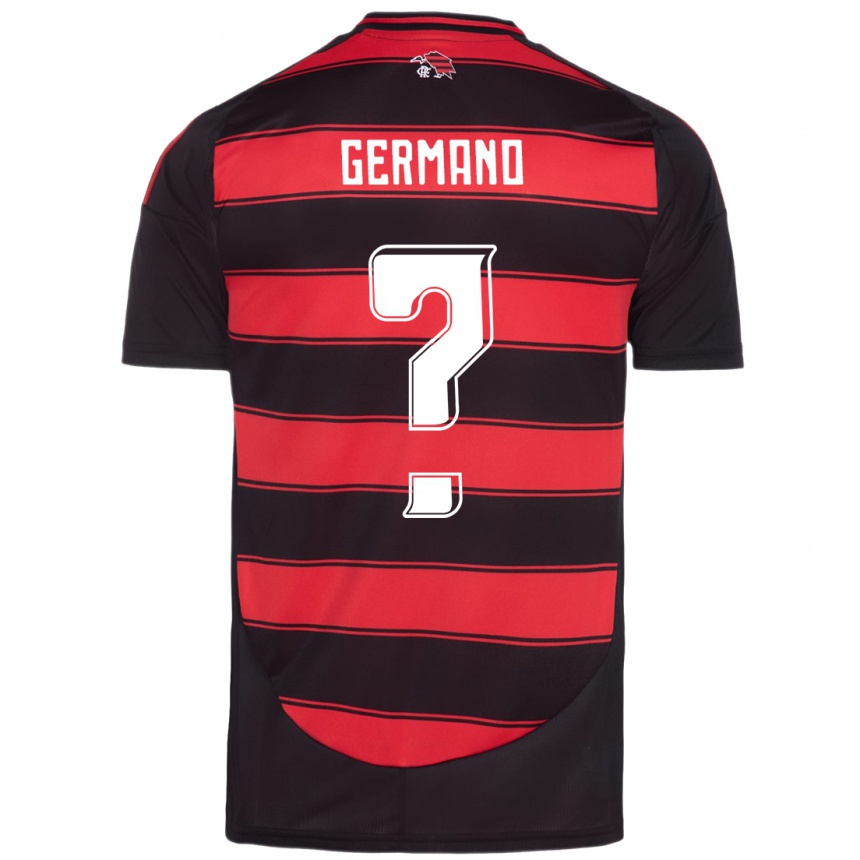 גברים כדורגל Germano #0 לבן אדום ג'רזי ביתית 2025/26