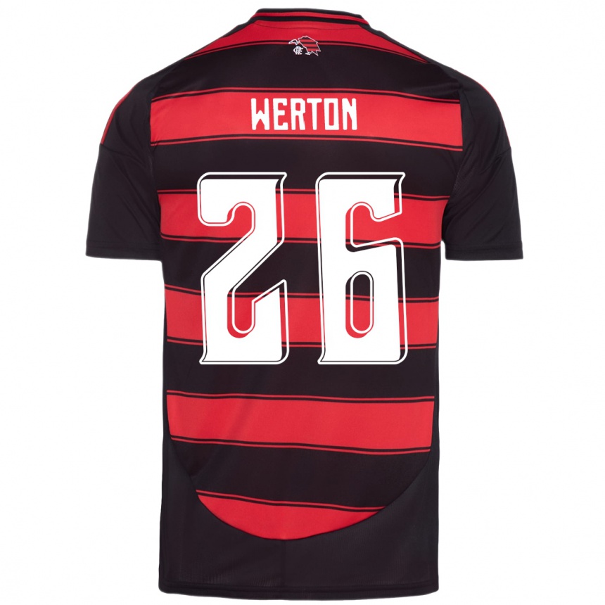 גברים כדורגל Werton #26 לבן אדום ג'רזי ביתית 2025/26