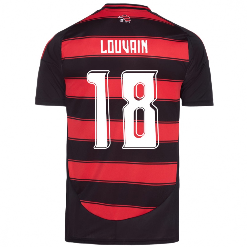 גברים כדורגל Gaby Louvain #18 לבן אדום ג'רזי ביתית 2025/26