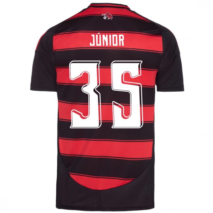 גברים כדורגל Kaylaine Júnior #35 לבן אדום ג'רזי ביתית 2025/26
