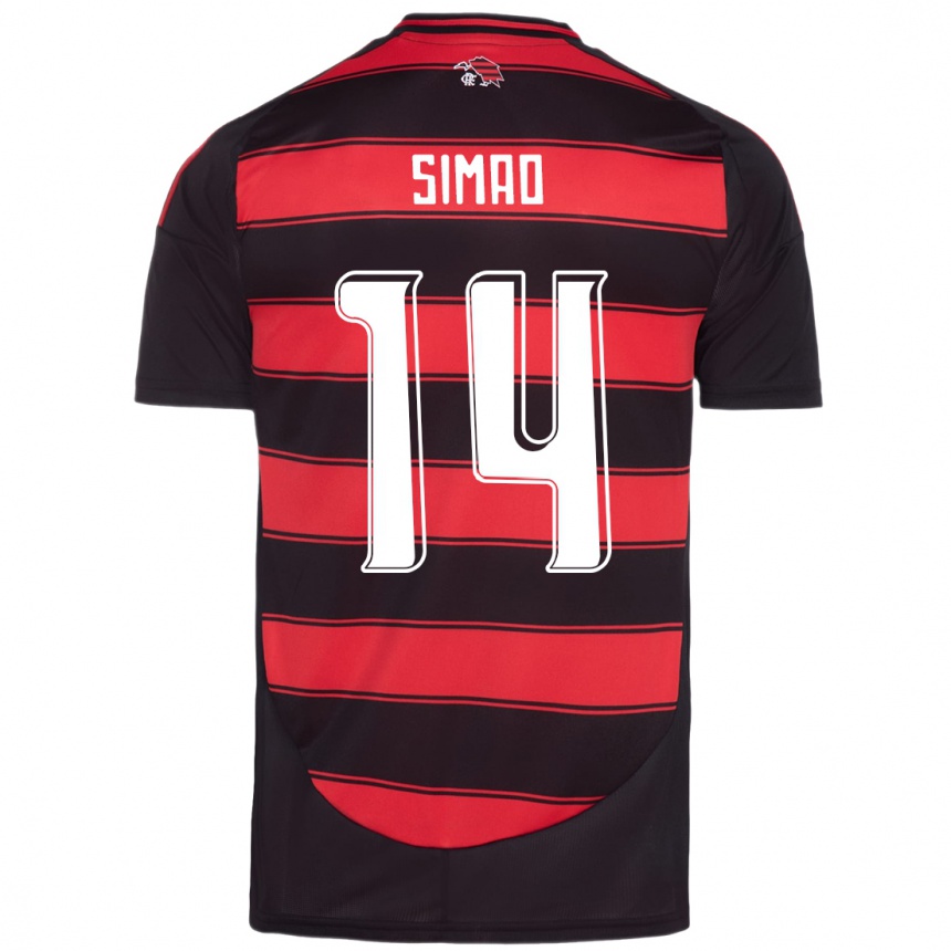 גברים כדורגל Samhia Simao #14 לבן אדום ג'רזי ביתית 2025/26