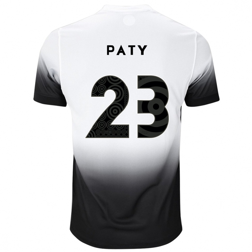 גברים כדורגל Paty #23 לבן שחור ג'רזי ביתית 2025/26
