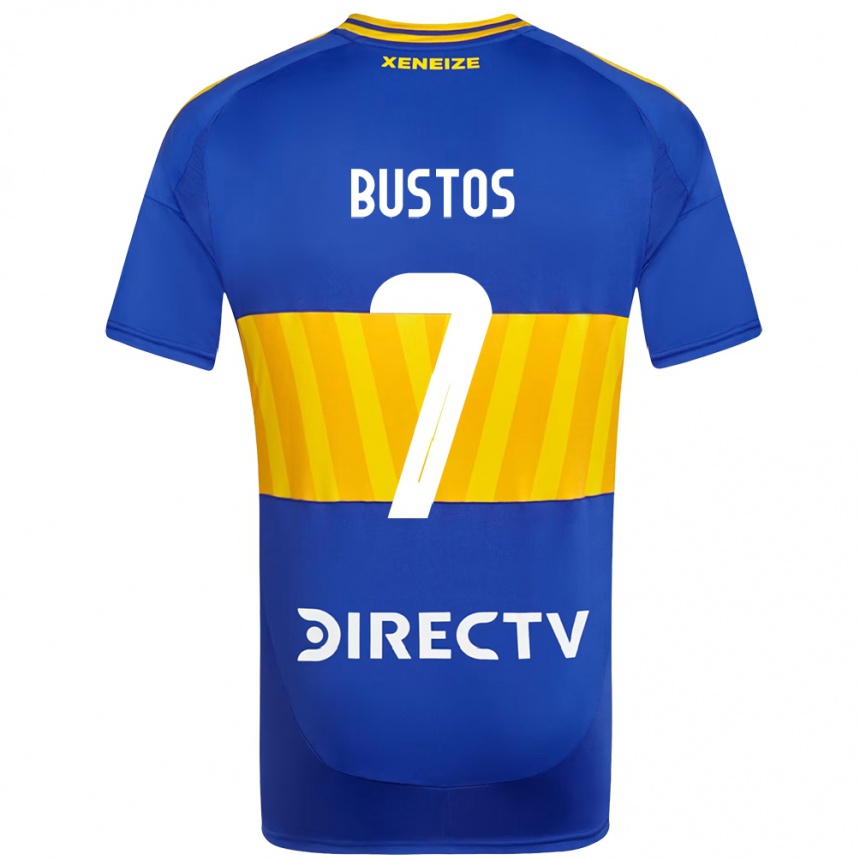 גברים כדורגל Tomás Bustos #7 לבן כחול ג'רזי ביתית 2025/26