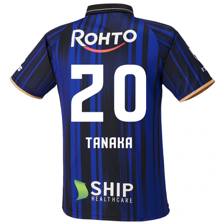 גברים כדורגל Hyoga Tanaka #20 כחול לבן שחור ג'רזי ביתית 2025/26