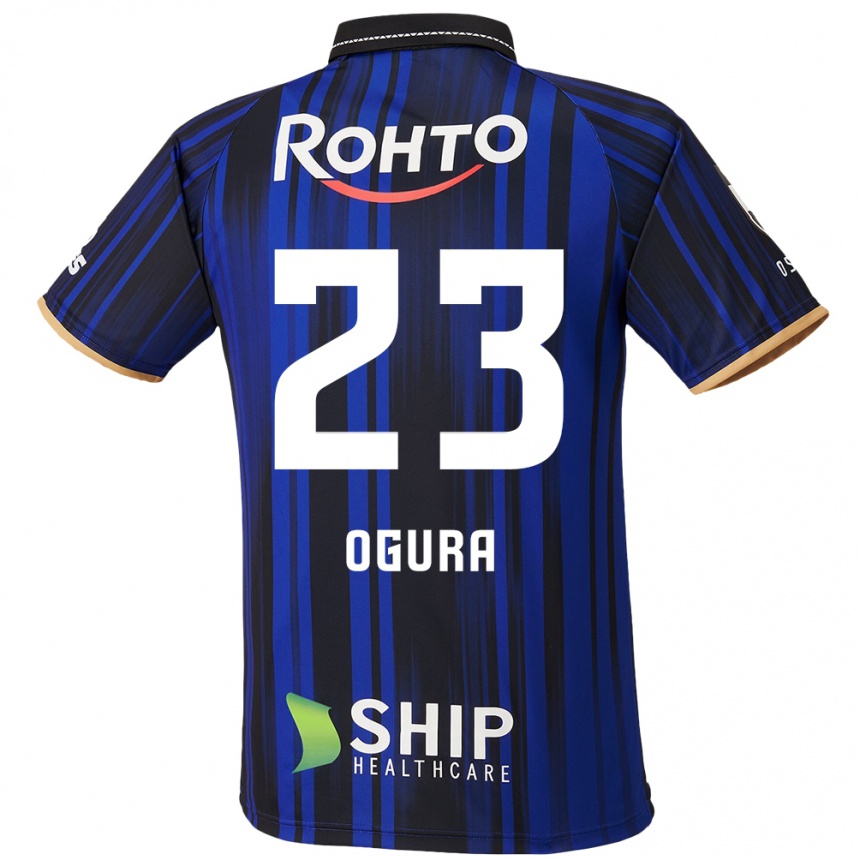 גברים כדורגל Shimpei Ogura #23 כחול לבן שחור ג'רזי ביתית 2025/26