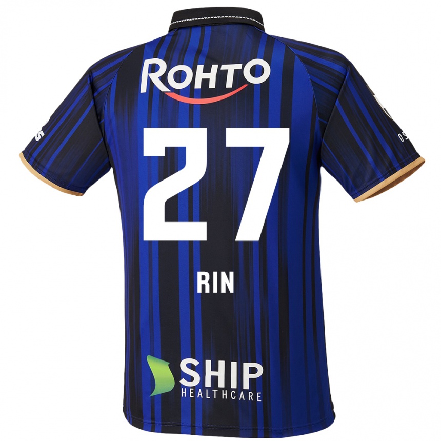 גברים כדורגל Rin Mito #27 כחול לבן שחור ג'רזי ביתית 2025/26