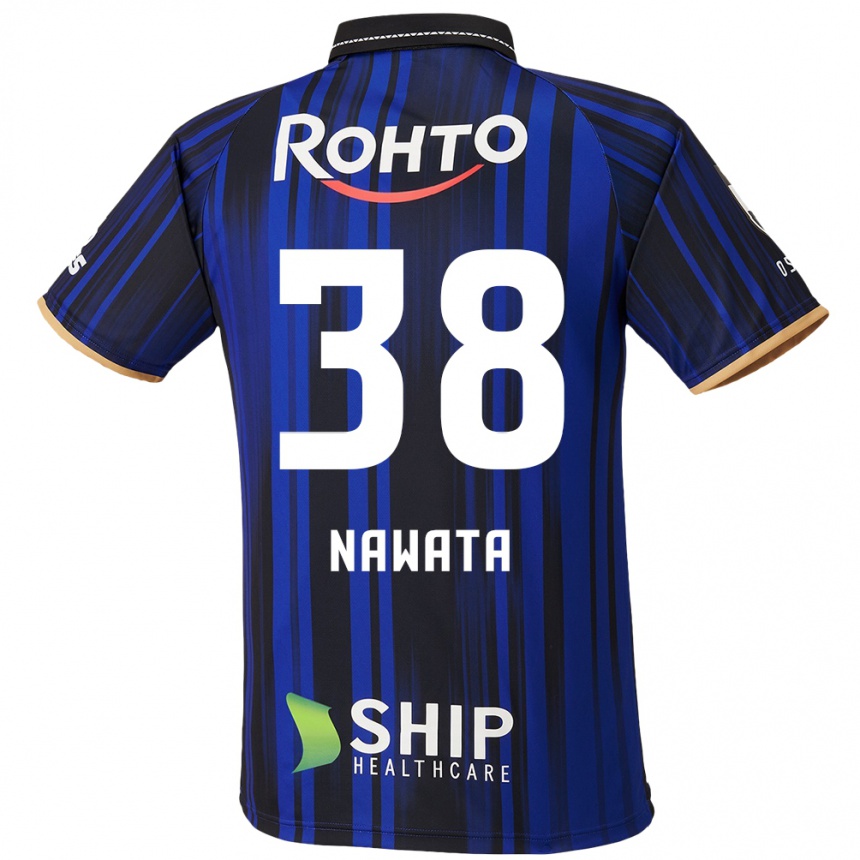 גברים כדורגל Gaku Nawata #38 כחול לבן שחור ג'רזי ביתית 2025/26