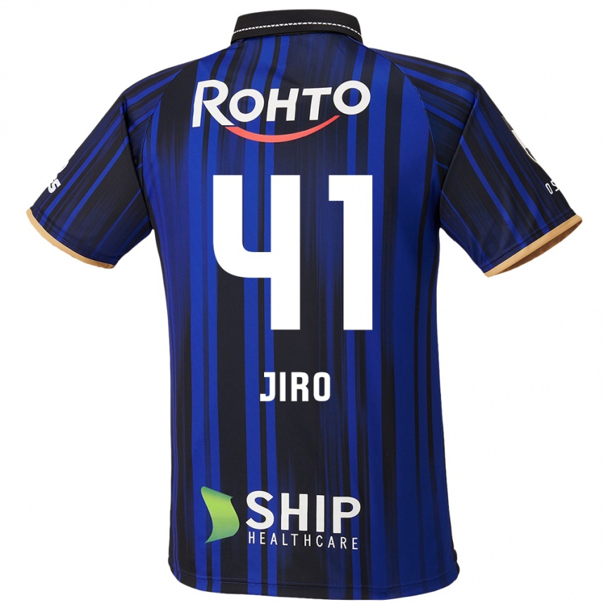 גברים כדורגל Jiro Nakamura #41 כחול לבן שחור ג'רזי ביתית 2025/26