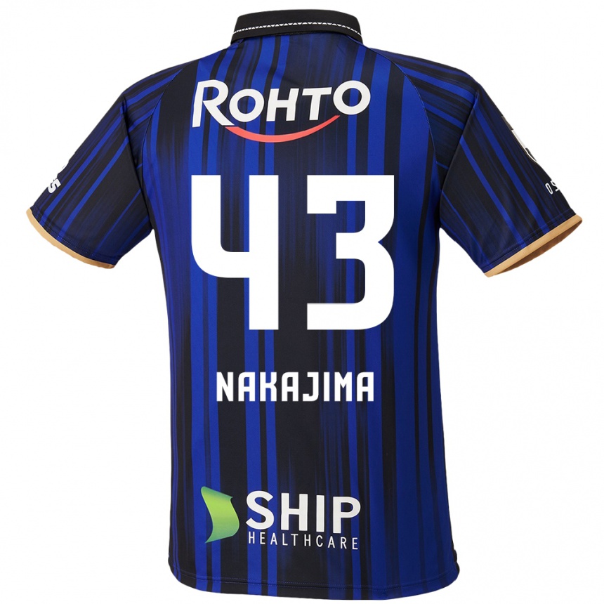 גברים כדורגל Yugo Nakajima #43 כחול לבן שחור ג'רזי ביתית 2025/26