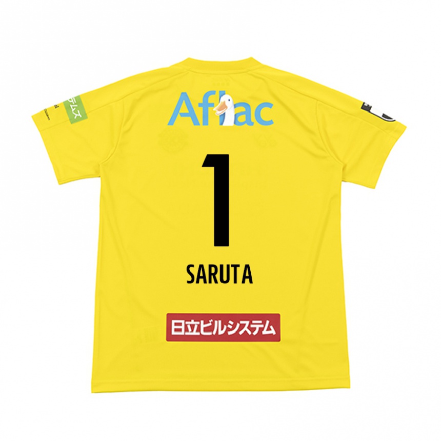 גברים כדורגל Haruki Saruta #1 שחור צהוב ג'רזי ביתית 2025/26