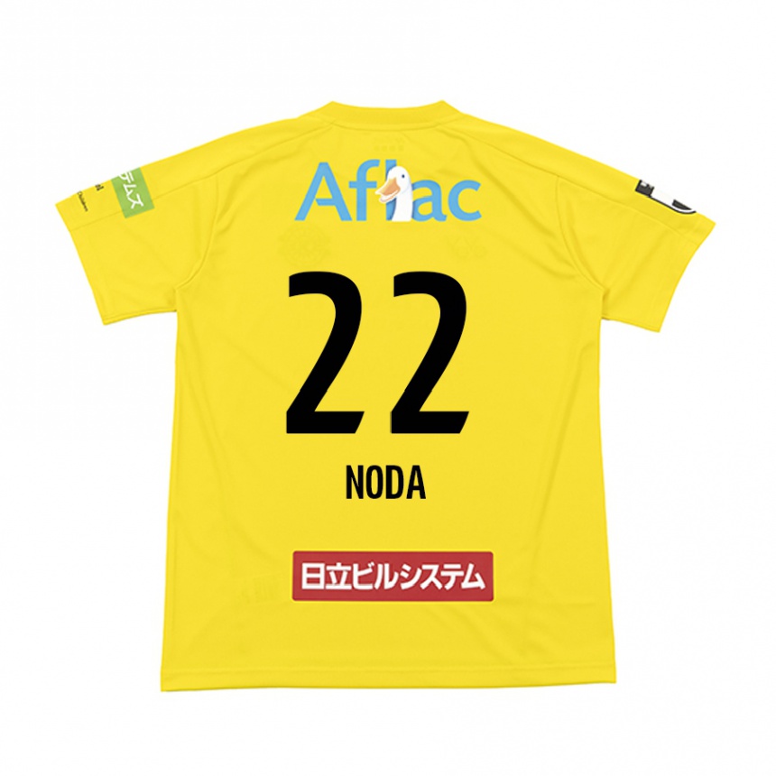 גברים כדורגל Hiroki Noda #22 שחור צהוב ג'רזי ביתית 2025/26
