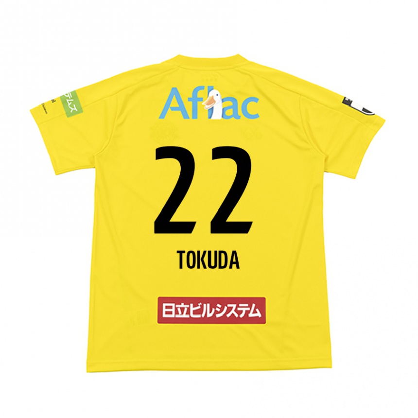 גברים כדורגל Haoto Tokuda #22 שחור צהוב ג'רזי ביתית 2025/26