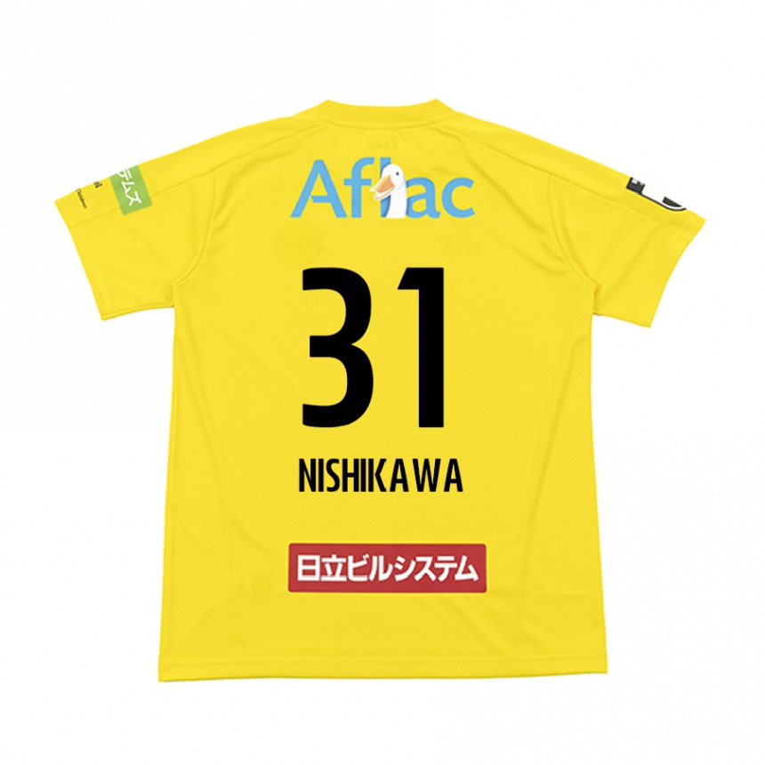 גברים כדורגל Genki Nishikawa #31 שחור צהוב ג'רזי ביתית 2025/26