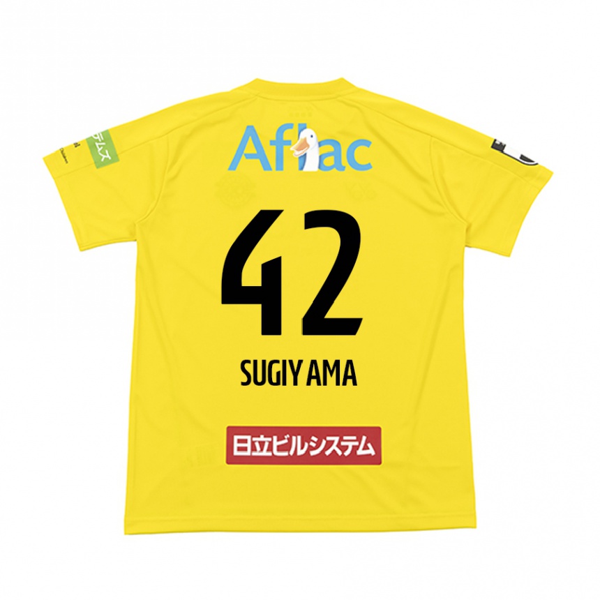 גברים כדורגל Shunnosuke Sugiyama #42 שחור צהוב ג'רזי ביתית 2025/26