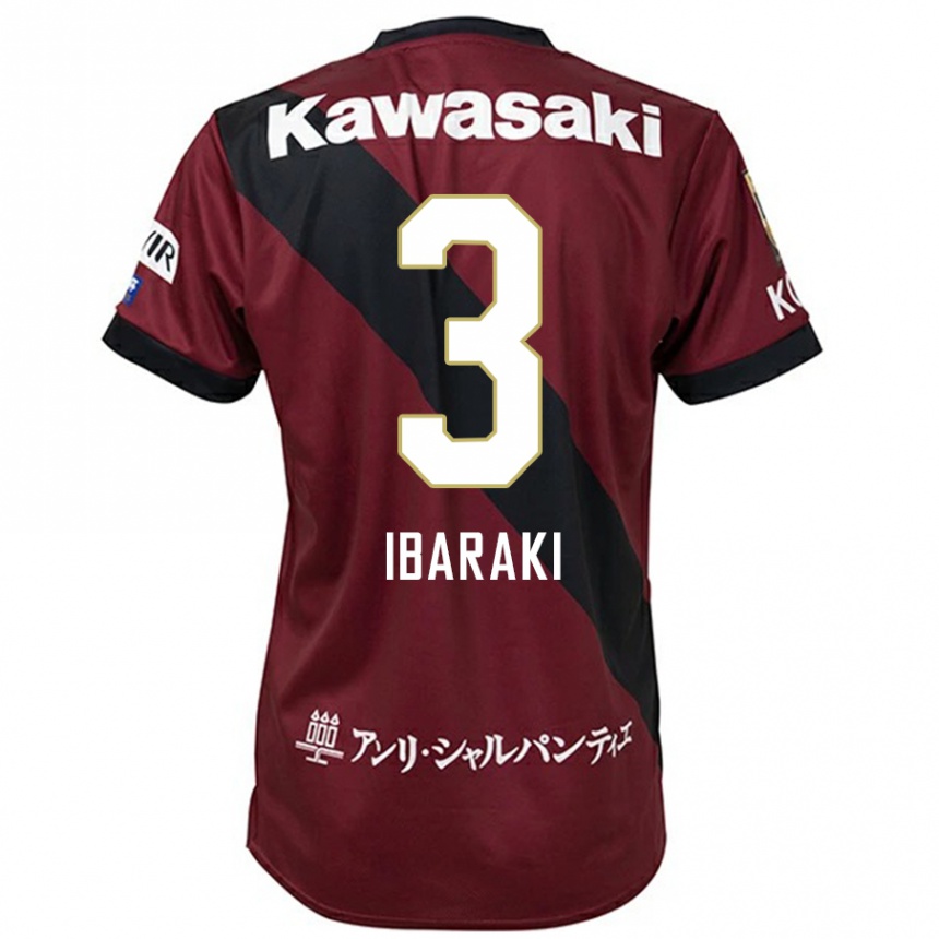 גברים כדורגל Riku Ibaraki #3 לבן שחור ג'רזי ביתית 2025/26