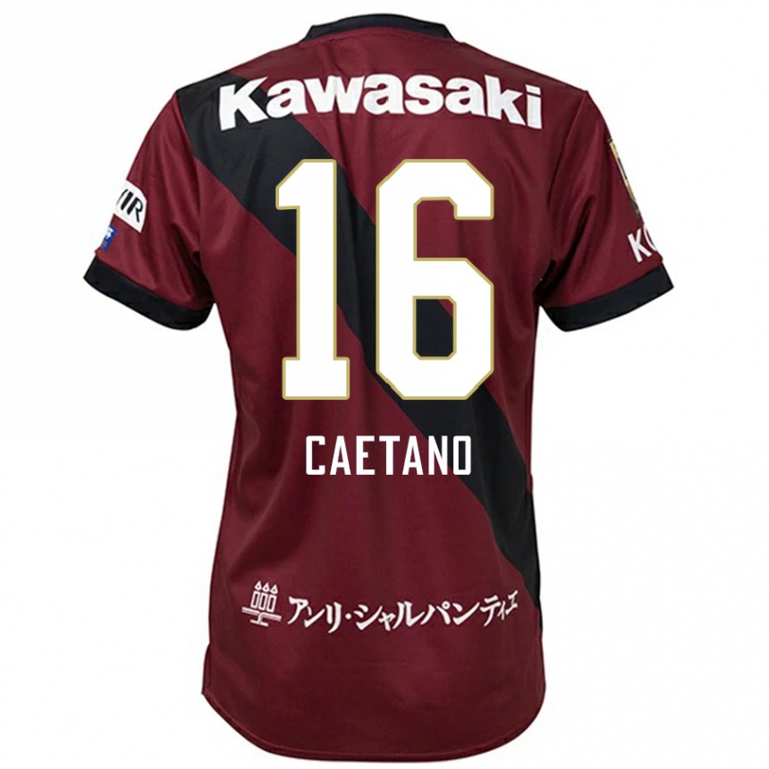 גברים כדורגל Caetano #16 לבן שחור ג'רזי ביתית 2025/26