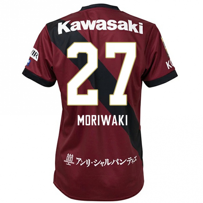 גברים כדורגל Keigo Moriwaki #27 לבן שחור ג'רזי ביתית 2025/26