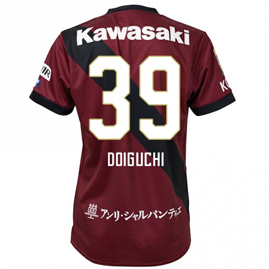גברים כדורגל Ritsu Doiguchi #39 לבן שחור ג'רזי ביתית 2025/26
