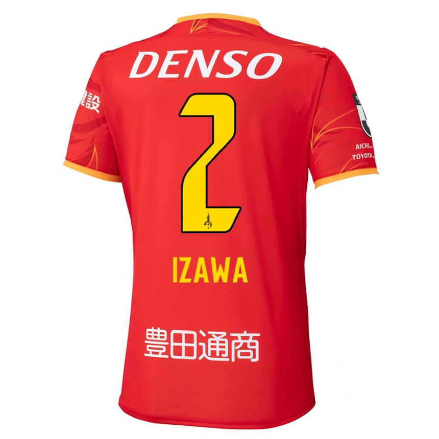 גברים כדורגל Shuto Izawa #2 אדום צהוב ג'רזי ביתית 2025/26