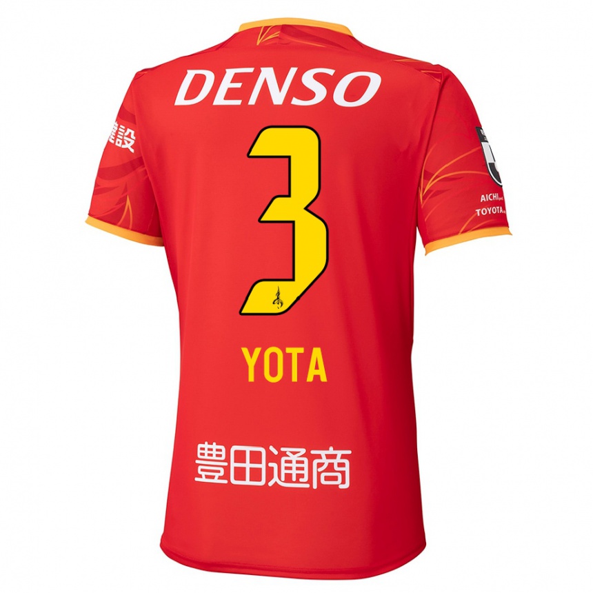 גברים כדורגל Yota Sato #3 אדום צהוב ג'רזי ביתית 2025/26