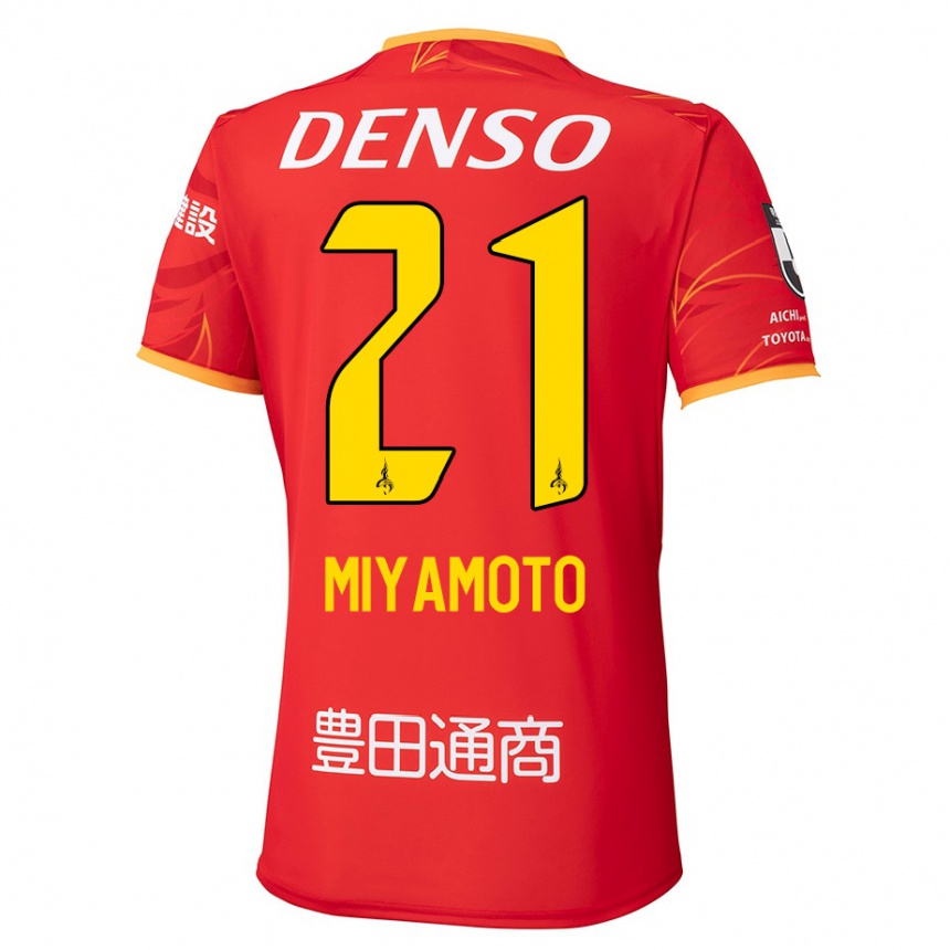 גברים כדורגל Kodai Miyamoto #21 אדום צהוב ג'רזי ביתית 2025/26