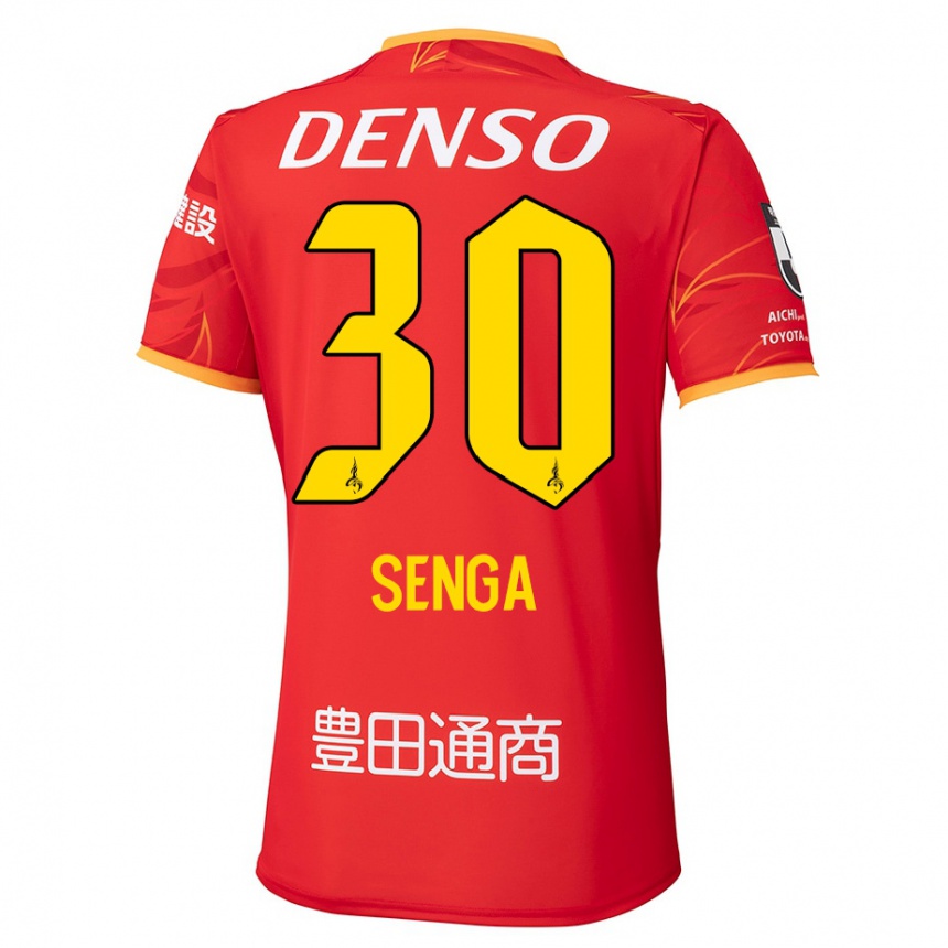 גברים כדורגל Shotaro Senga #30 אדום צהוב ג'רזי ביתית 2025/26