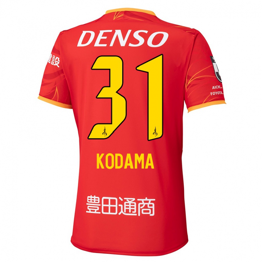 גברים כדורגל Tsuyoshi Kodama #31 אדום צהוב ג'רזי ביתית 2025/26