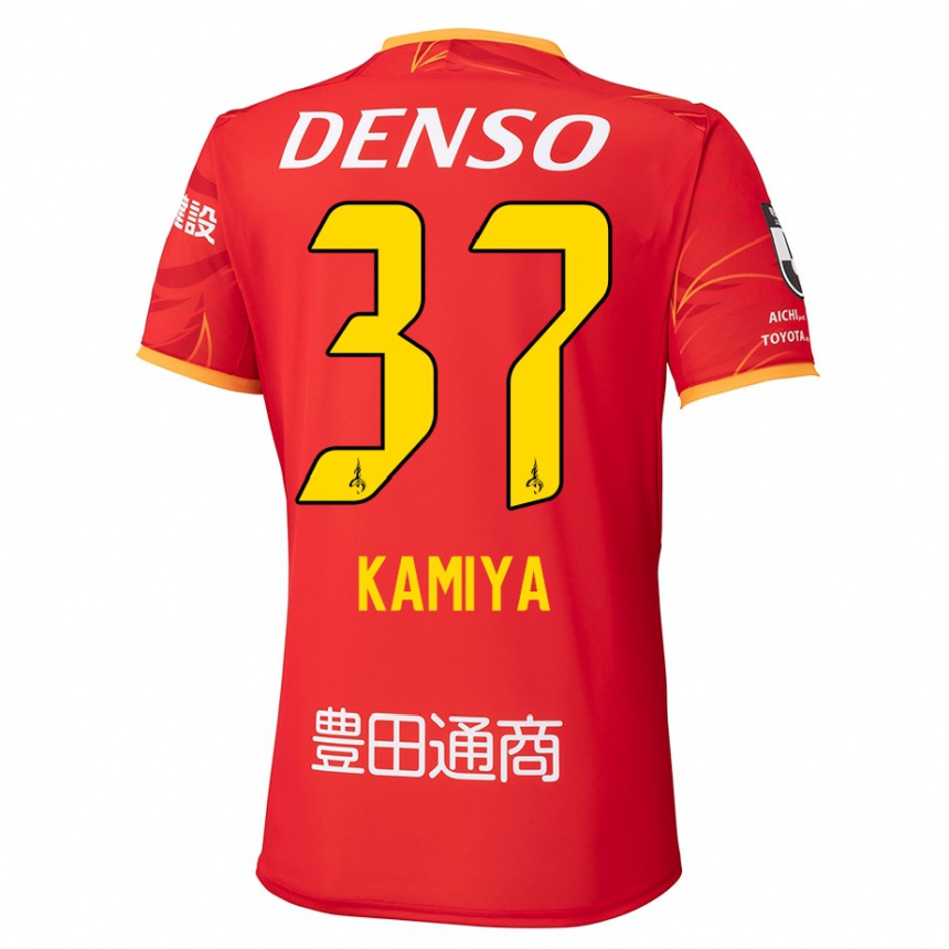 גברים כדורגל Kiichi Kamiya #37 אדום צהוב ג'רזי ביתית 2025/26