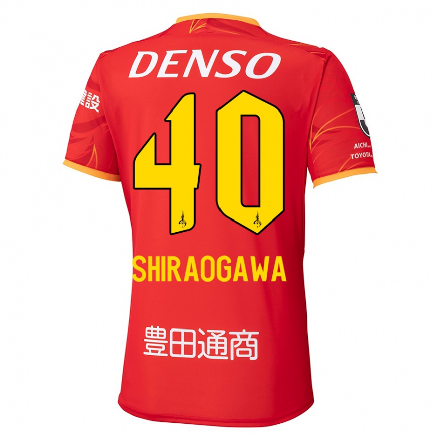 גברים כדורגל Rekuto Shiraogawa #40 אדום צהוב ג'רזי ביתית 2025/26