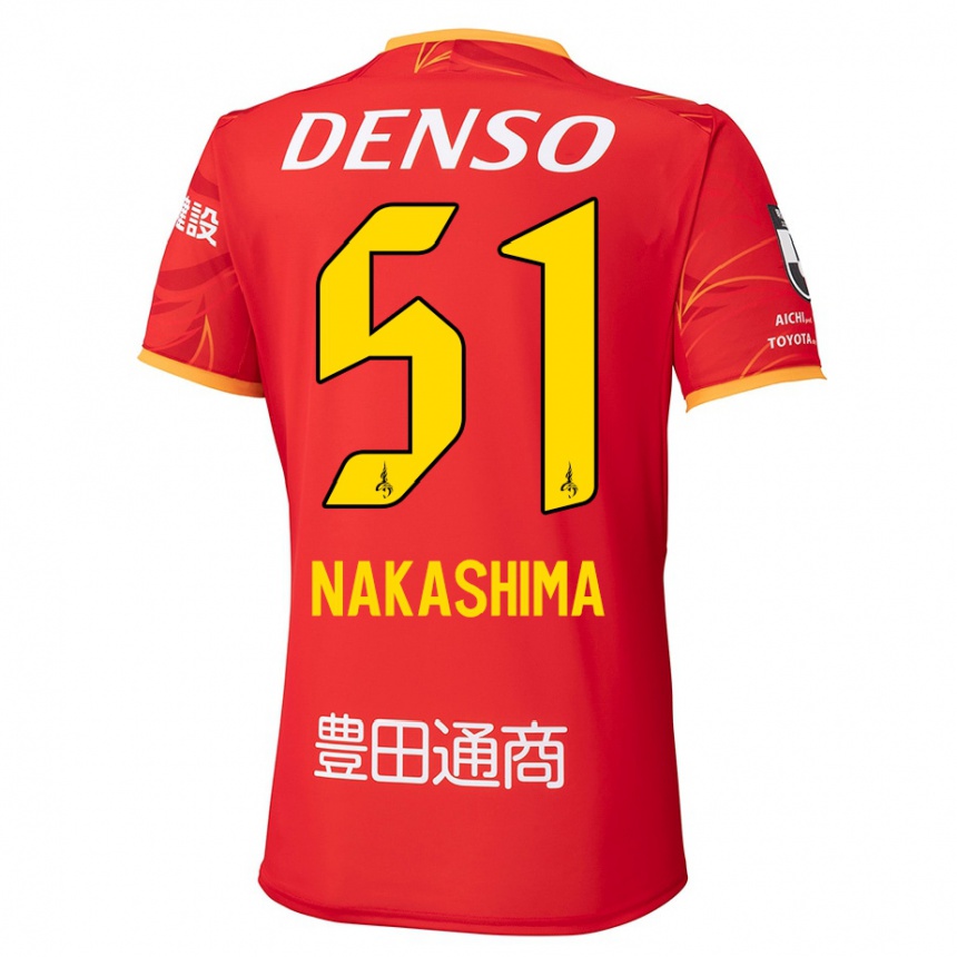 גברים כדורגל Shinichiro Nakashima #51 אדום צהוב ג'רזי ביתית 2025/26