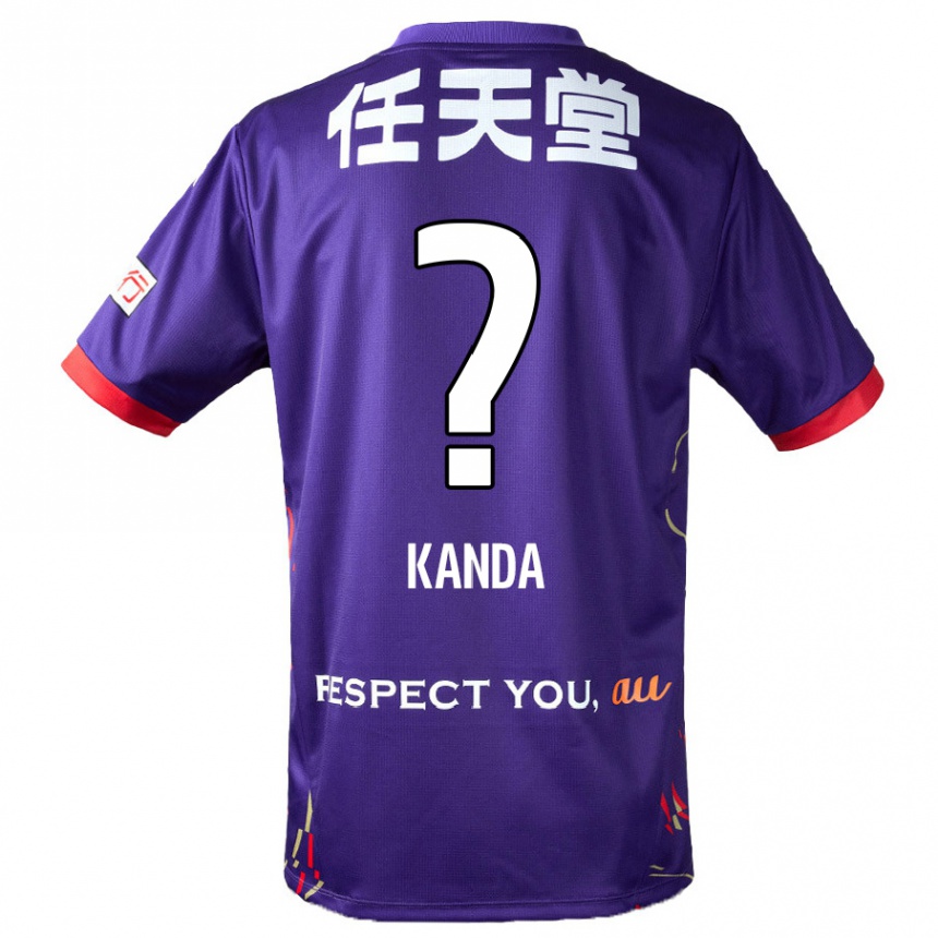 גברים כדורגל Kotaro Kanda #0 לבן סגול שחור ג'רזי ביתית 2025/26