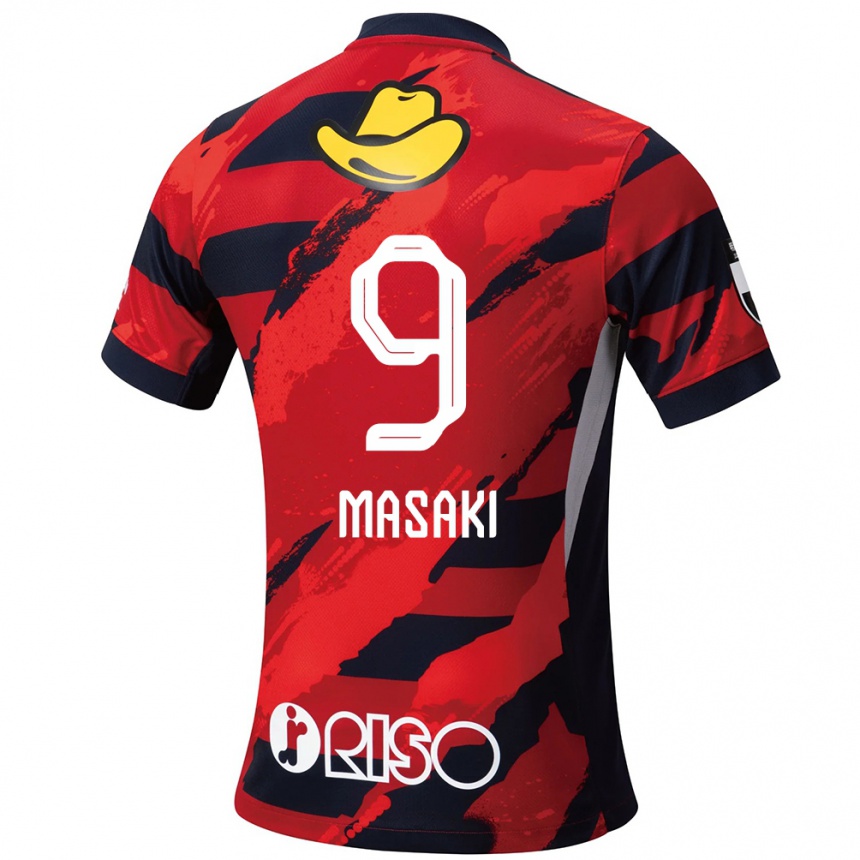 גברים כדורגל Hiroto Masaki #9 לבן שחור ג'רזי ביתית 2025/26