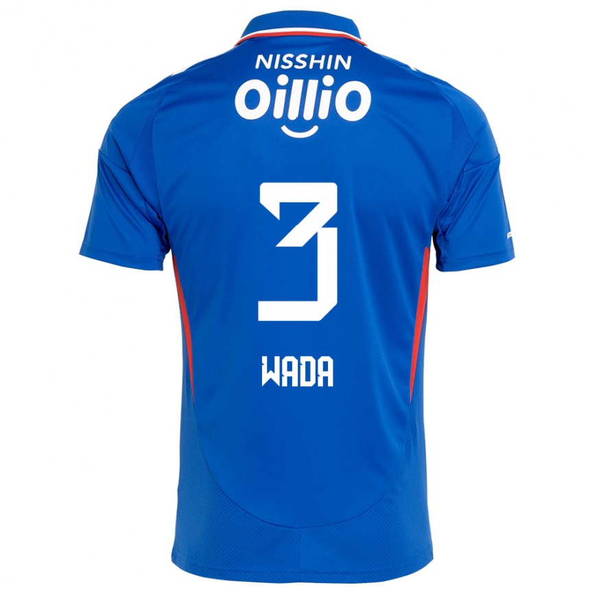 גברים כדורגל Yusei Wada #3 כחול מלכותי לבן ג'רזי ביתית 2025/26