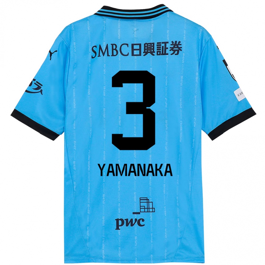 גברים כדורגל Daiki Yamanaka #3 לבן תכלת שמיים ג'רזי ביתית 2025/26