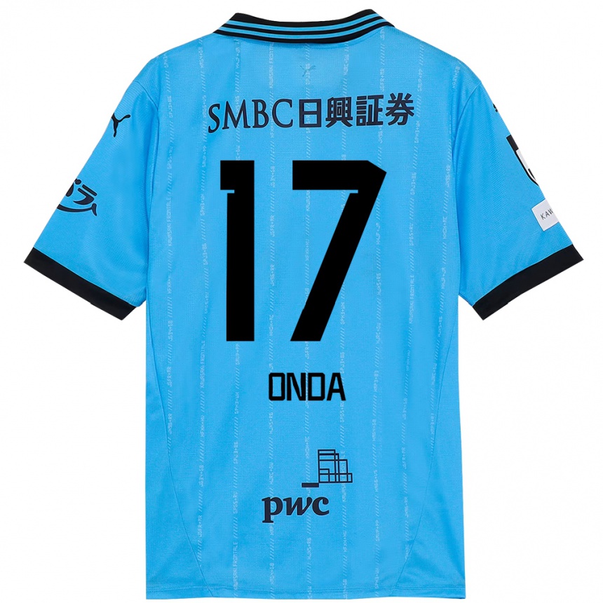 גברים כדורגל Yutaro Onda #17 לבן תכלת שמיים ג'רזי ביתית 2025/26