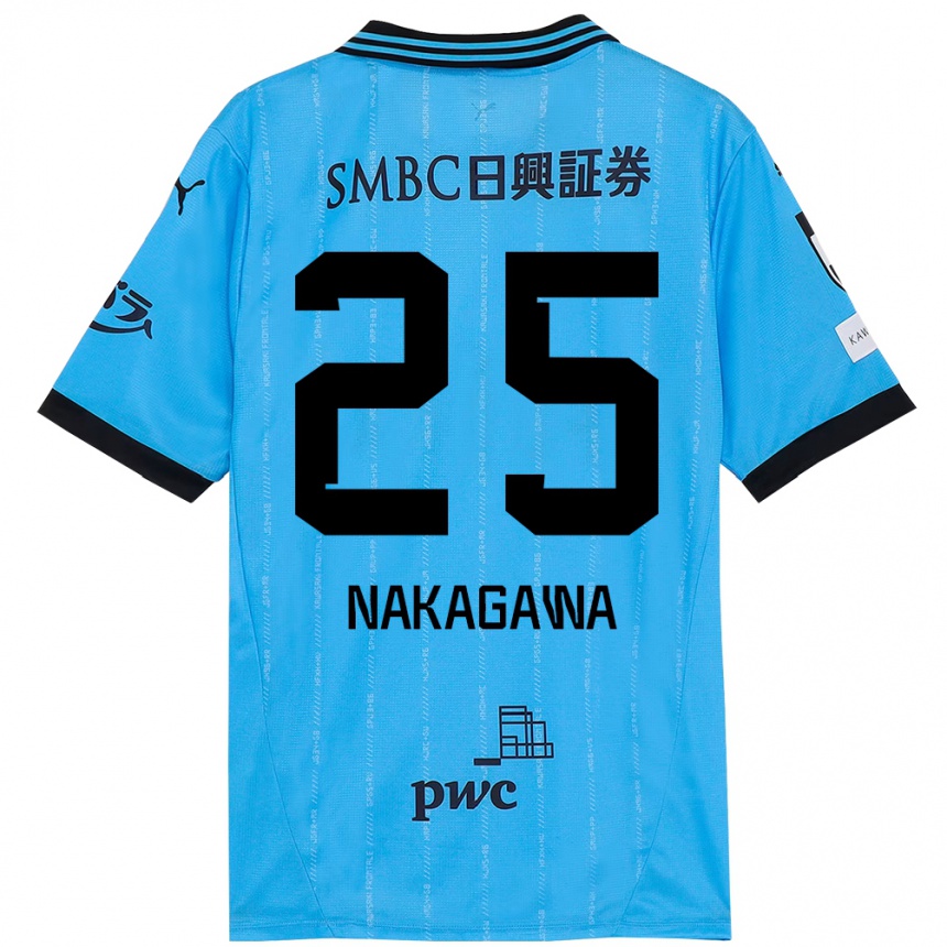 גברים כדורגל Shin Nakagawa #25 לבן תכלת שמיים ג'רזי ביתית 2025/26