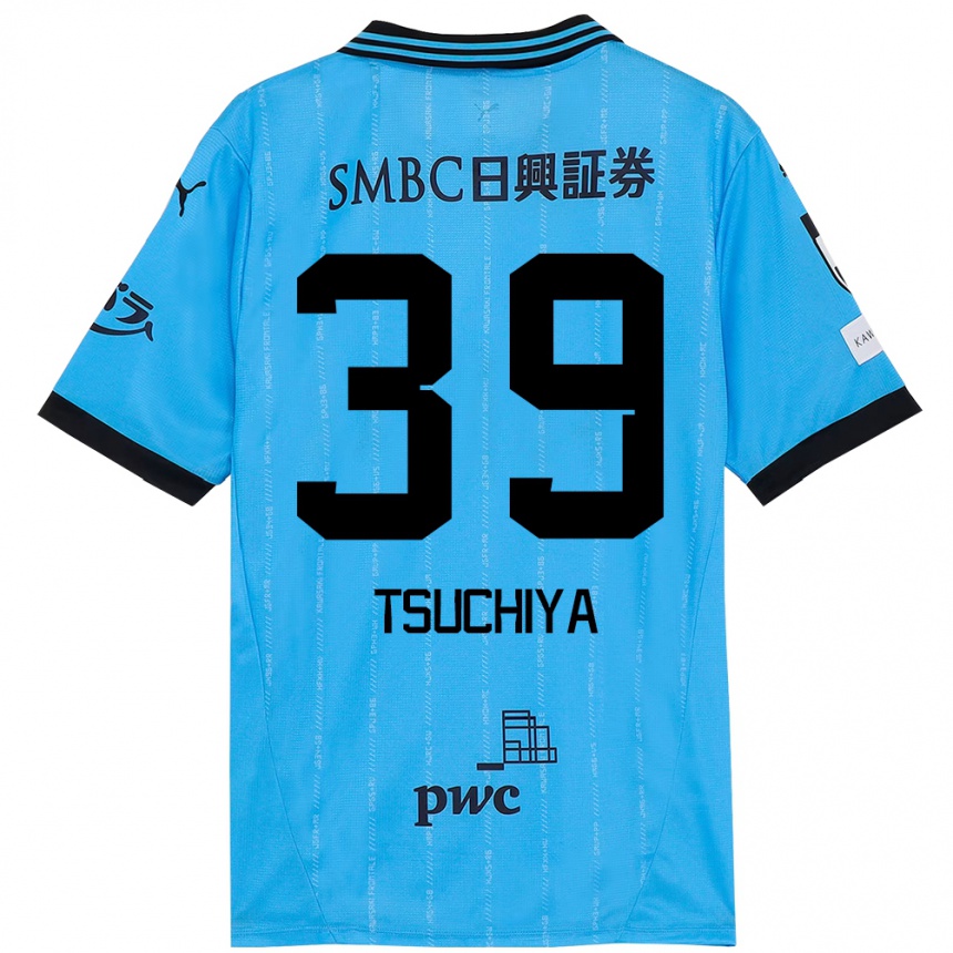 גברים כדורגל Kaito Tsuchiya #39 לבן תכלת שמיים ג'רזי ביתית 2025/26