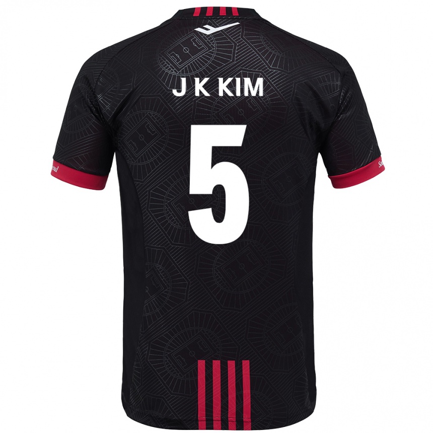 גברים כדורגל Jae-Kang Kim #5 לבן שחור ג'רזי ביתית 2025/26