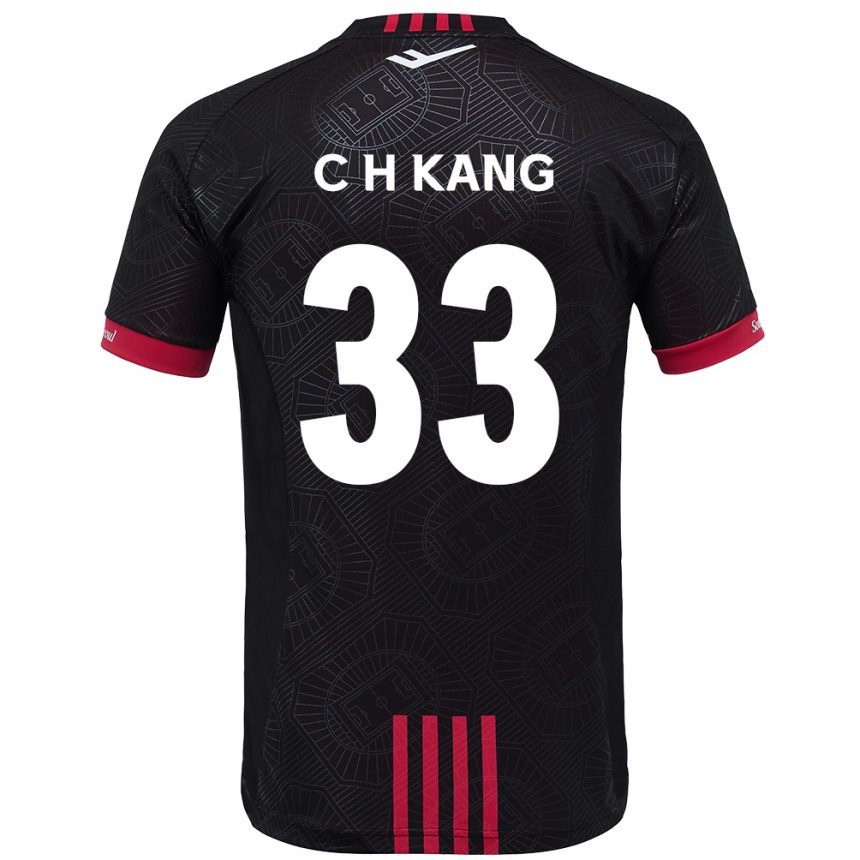 גברים כדורגל Chang-Hwa Kang #33 לבן שחור ג'רזי ביתית 2025/26