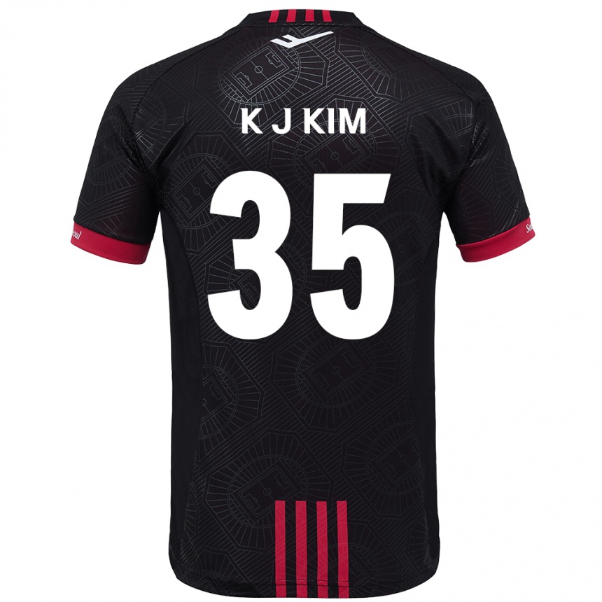 גברים כדורגל Kang-Jun Kim #35 לבן שחור ג'רזי ביתית 2025/26