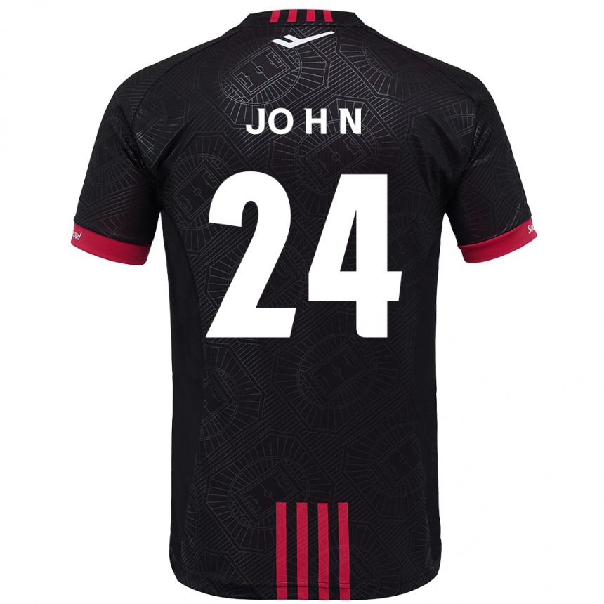 גברים כדורגל Jo Ha-Neul #24 לבן שחור ג'רזי ביתית 2025/26