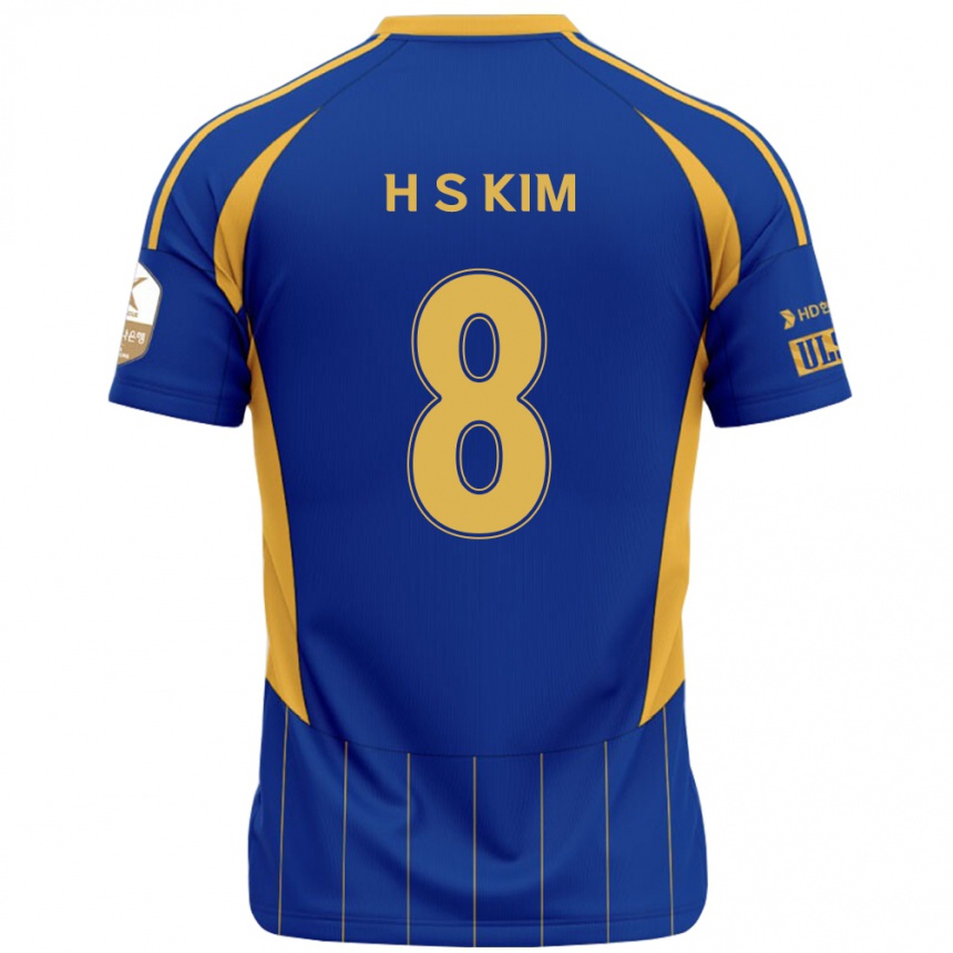 גברים כדורגל Seung-Hyun Kim #8 לבן תכלת שמיים ג'רזי ביתית 2025/26