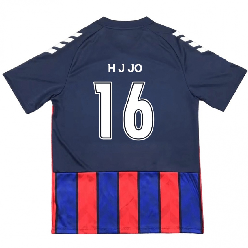 גברים כדורגל Jun-Hyun Jo #16 לבן פנינה אדום ג'רזי ביתית 2025/26