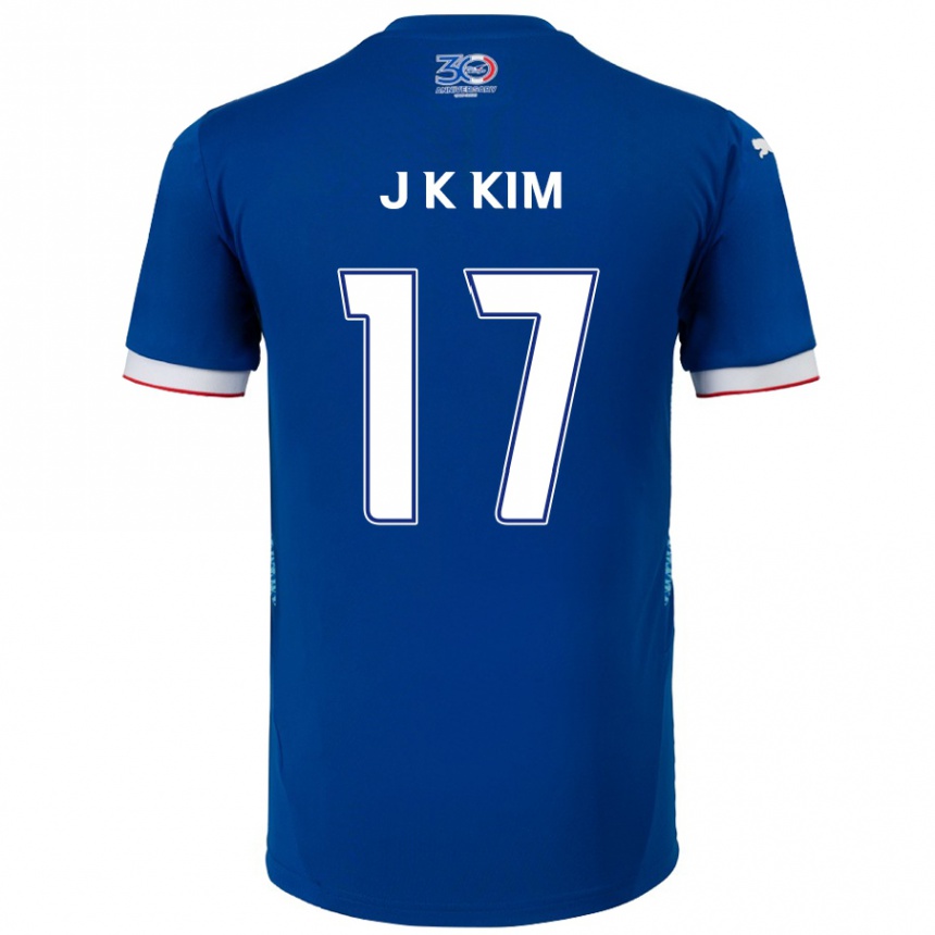 גברים כדורגל Kyeong-Jung Kim #17 לבן כחול מלכותי ג'רזי ביתית 2025/26