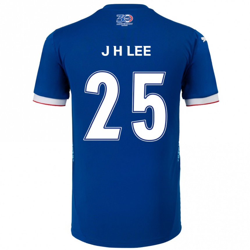 גברים כדורגל Jin-Hyuk Lee #25 לבן כחול מלכותי ג'רזי ביתית 2025/26